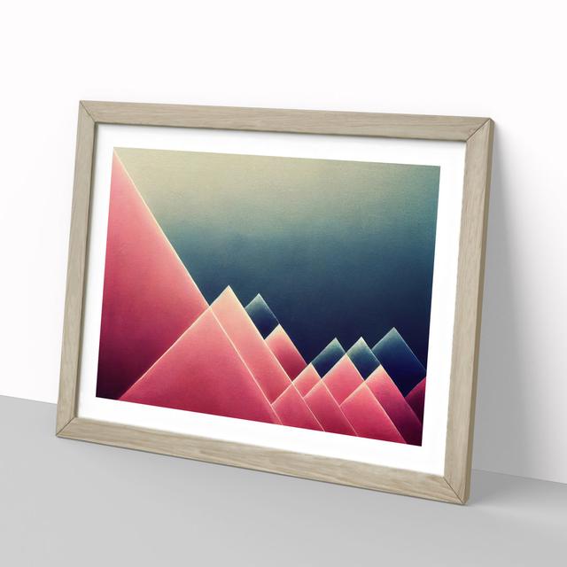 Abstract Minimalism Art - Picture Frame Graphic Art 17 Stories Size: 25cm H x 34cm W x 2cm D, Frame Colour: Oak on Productcaster.