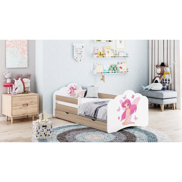 Eivind European Toddler (80 x 160cm) Bed Frame with Drawers Zoomie Kids Colour (Bed Frame): Sonoma Oak on Productcaster.