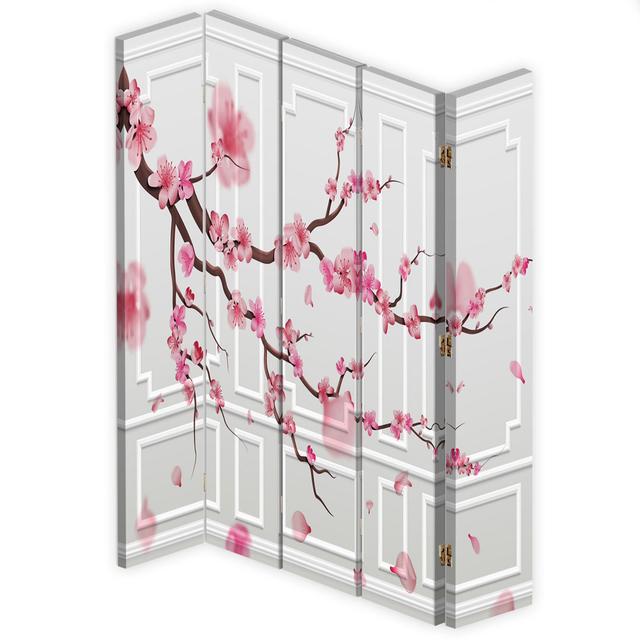 Room Divider Double-Sided Rotatable, Cherry Blossom East Urban Home Size: 170cm H x 180cm W x 3cm D on Productcaster.