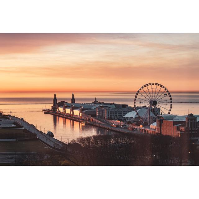 City of Chicago - Navy Pier by Niklas Toelle - Wrapped Canvas Photograph 17 Stories Size: 81cm H x 122cm W on Productcaster.