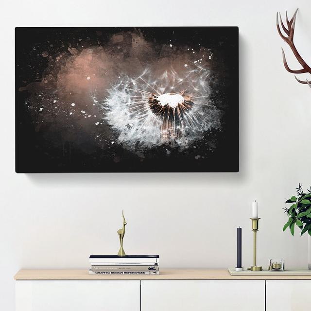 Floating Dandelion Seeds - Wrapped Canvas Painting Print East Urban Home Size: 50cm H x 76cm W x 3cm D on Productcaster.