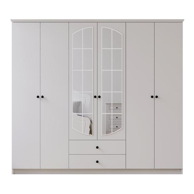 Anky 6 Door Manufactured Wood Wardrobe Rosalind Wheeler on Productcaster.