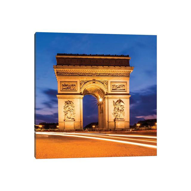 Paris At Night Arc De Triomphe by Melanie Viola - Wrapped Canvas Print Latitude Run Size: 45.72cm H x 45.72cm W x 3.81cm D on Productcaster.