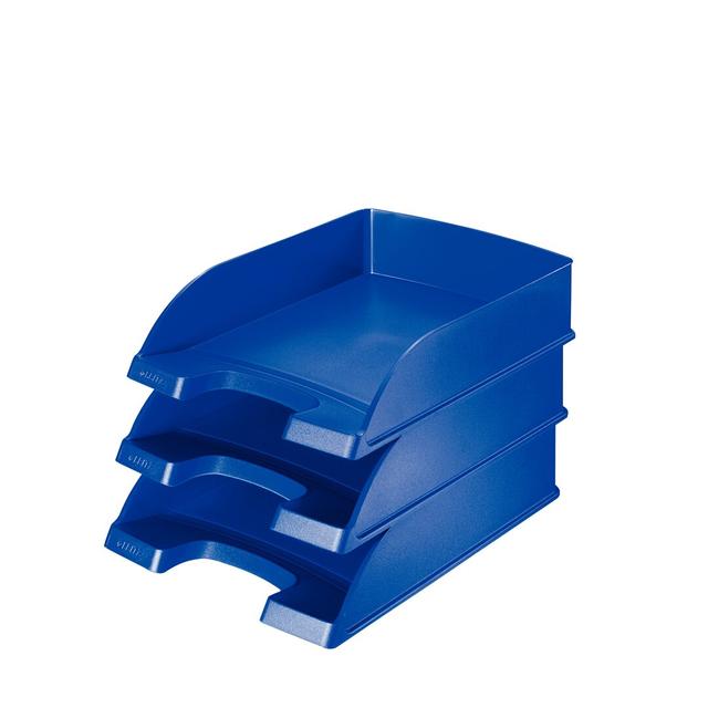 Plastic Stackable Paper Organiser (Set of 3) Leitz Colour: Blue on Productcaster.