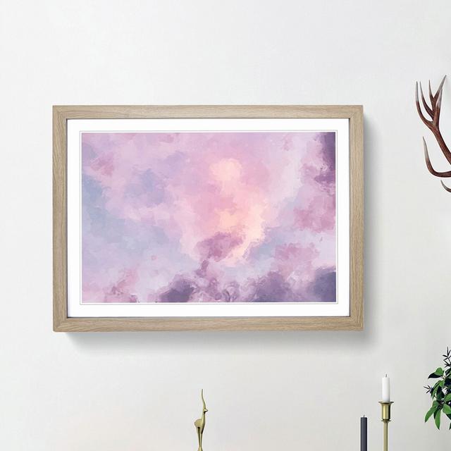 Cloud Mist In Abstract - Picture Frame Painting Print East Urban Home Frame Option: Oak Framed, Size: 48cm H x 65cm W x 2cm D on Productcaster.