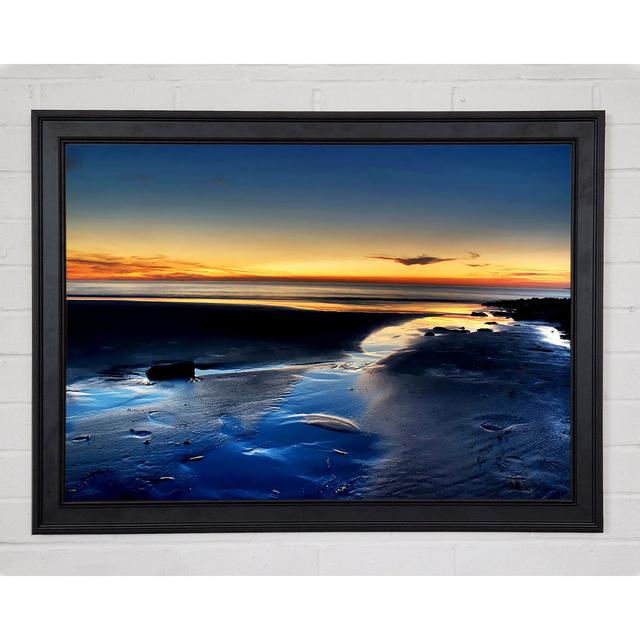 Footprints To The Ocean Framed Print Highland Dunes Size: 29.7cm H x 42cm W on Productcaster.