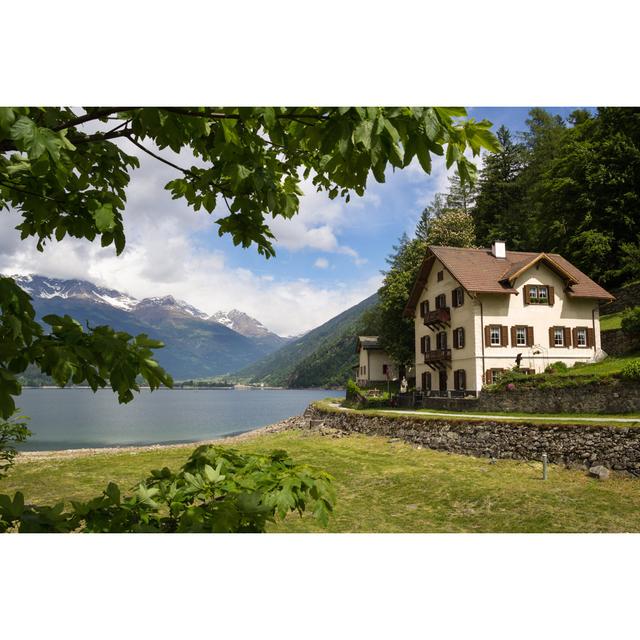 Villa Near the Lake by Aigarsr - Wrapped Canvas Photograph Alpen Home Size: 81cm H x 122cm W on Productcaster.