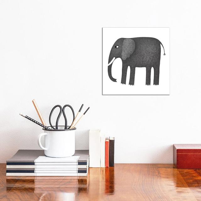 Elephant by Nic Squirrell - Print on Canvas Harriet Bee Format: Wrapped Canvas, Size: 30.48cm H x 30.48cm W x 1.91cm D on Productcaster.