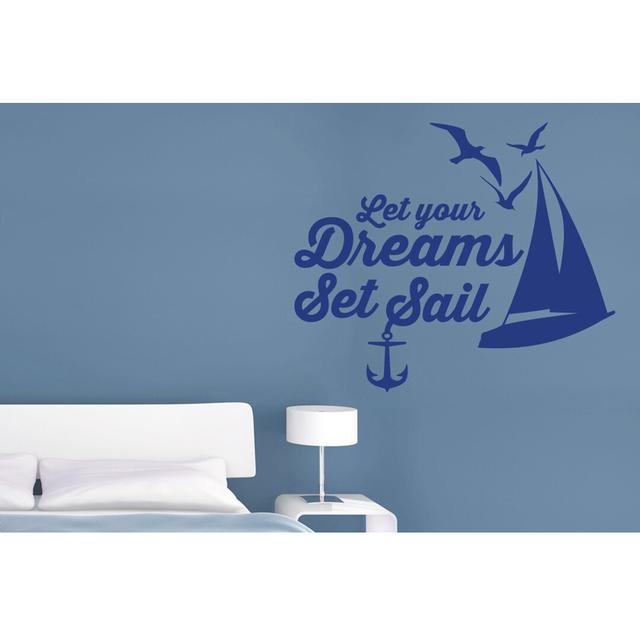 Nautical & Beach Wall Decal East Urban Home Size: Medium, Colour: Dark Blue on Productcaster.