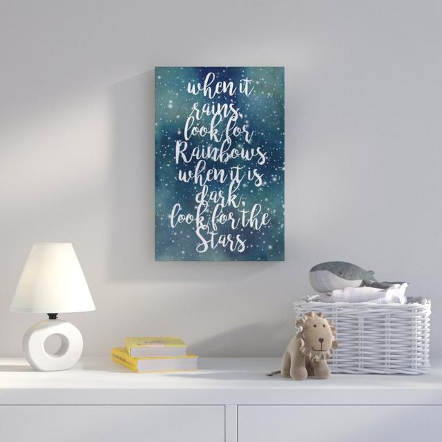 Galaxy Quote I - Wrapped Canvas Typography Print HoneyBee Nursery Size: 46cm H x 30cm W x 4cm D on Productcaster.