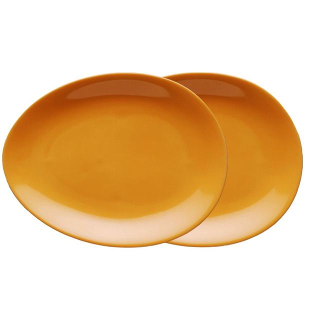 Dessertteller-Set (Set of 2) Luigi Colani Farbe: Orange on Productcaster.