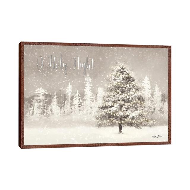 O Holy Night - Print on Canvas The Seasonal Aisle Size: 66.04cm H x 101.6cm W x 3.81cm D, Format: Classic Brown Wood Framed on Productcaster.