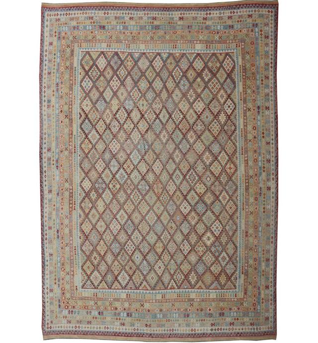 Mclendon Geometric Hand Woven 610cm X 768cm Brown/Beige Area Rug Bloomsbury Market on Productcaster.