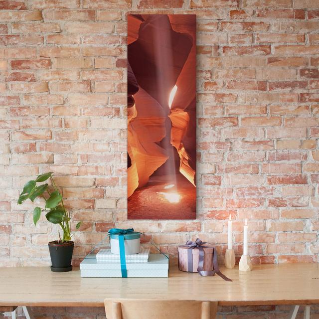 Leinwandbild Shaft of Light in Antelope Canyon East Urban Home Größe: 90 cm L x 30 cm B on Productcaster.