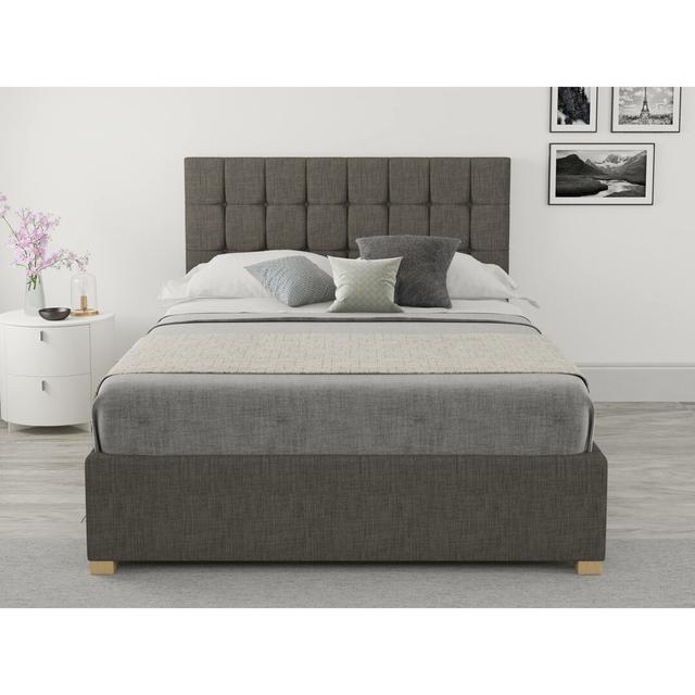 Moyers Upholstered Ottoman Bed Brayden Studio Size: Single (3'), Colour: Slate on Productcaster.