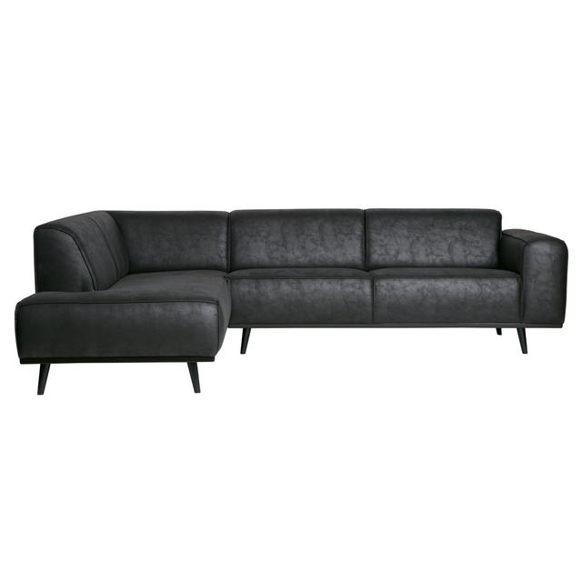 Ecksofa Statement BePureHome Ausrichtung: Links, Polsterung: Schwarzes Kunstleder on Productcaster.