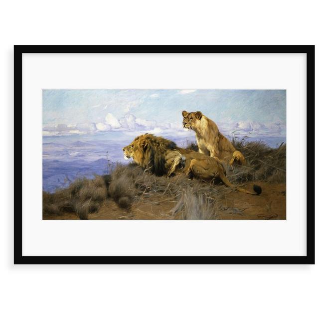 'On the Lookout' Painting World Menagerie Format: Framed Paper, Size: 40 cm H x 50 cm W x 2.3 cm D on Productcaster.