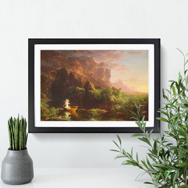 The Voyage of Life Childhood by Thomas Cole - Picture Frame Painting East Urban Home Frame Option: Black, Size: 36cm H x 48cm W x 2cm D on Productcaster.