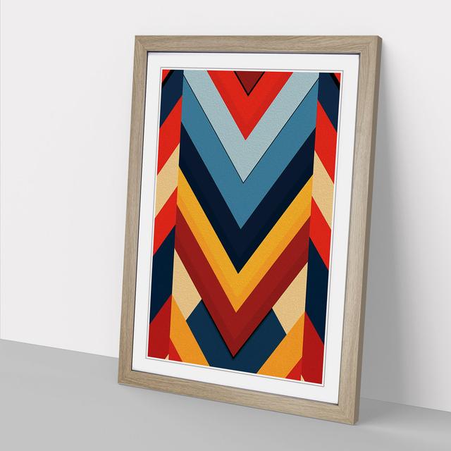 Chevrons Constructivism No.2 - Single Picture Frame Art Prints on Wood George Oliver Format: Oak Framed, Size: 46cm H x 34cm W x 2cm D on Productcaster.