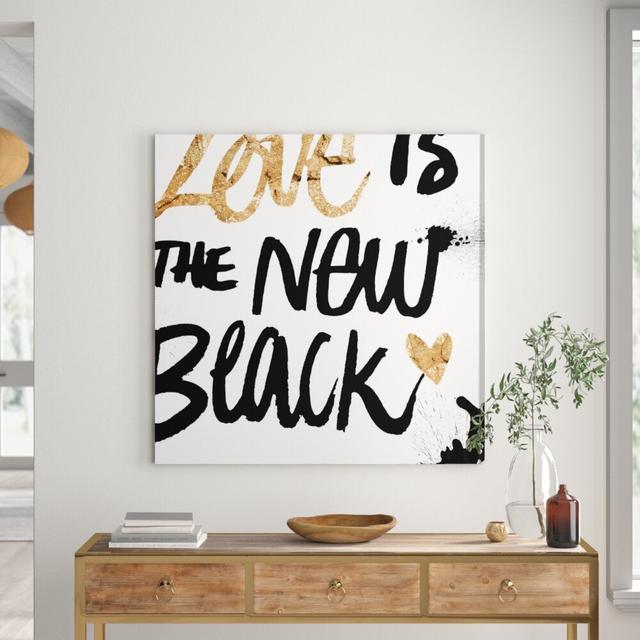 Love Is TNB White - Wrapped Canvas Print East Urban Home Size: 109.2 cm H x 109.2 cm W x 3.8 cm D on Productcaster.