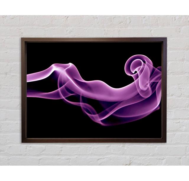 Purple Smoke Framed Print Ivy Bronx Size: 100cm H x 141.4cm W x 3.3cm D on Productcaster.