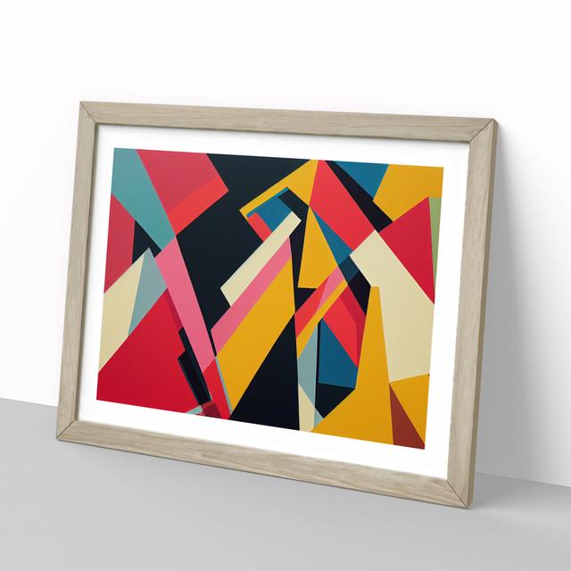 Abstract Shapes Vol.4 - Picture Frame Graphic Art Metro Lane Size: 25cm H x 34cm W x 2cm D, Frame Colour: Oak Framed on Productcaster.