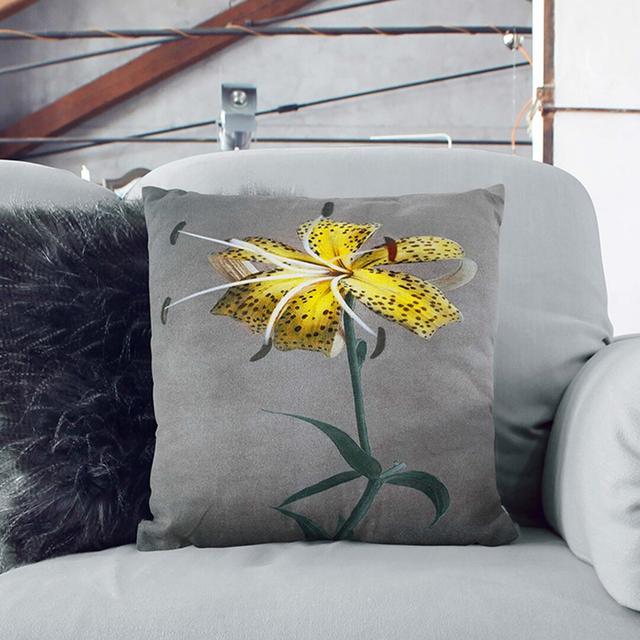 Lily by Kazumasa Ogawa Cushion with Filling East Urban Home Size: 40 x 40 cm, Backing Colour: White on Productcaster.