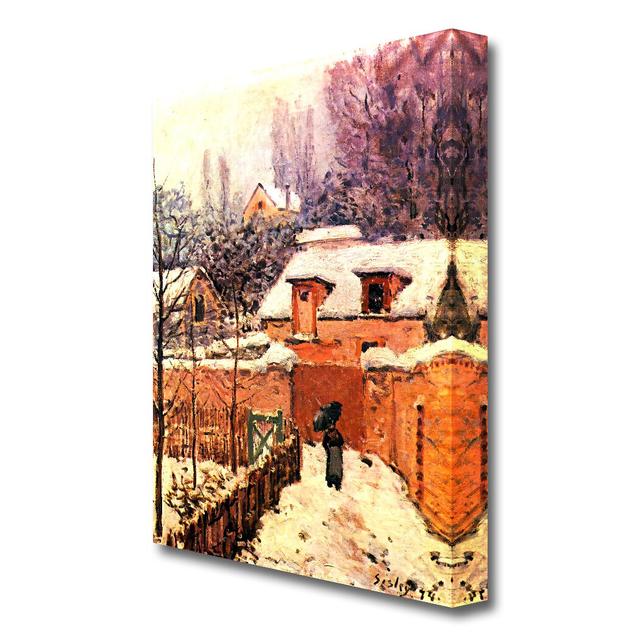 Garden in Louveciennes in Snow by Alfred Sisley - Wrapped Canvas Painting Print East Urban Home Size: 121.9 cm H x 81.3 cm W on Productcaster.