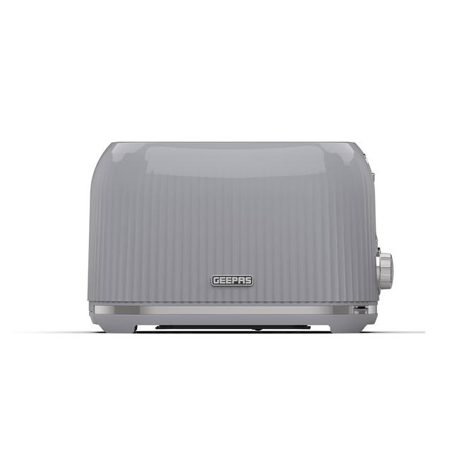 GEEPAS 2 Slice Bread Toaster With 7 Browning Levels Integrated Cord Storage Geepas Colour: Grey on Productcaster.