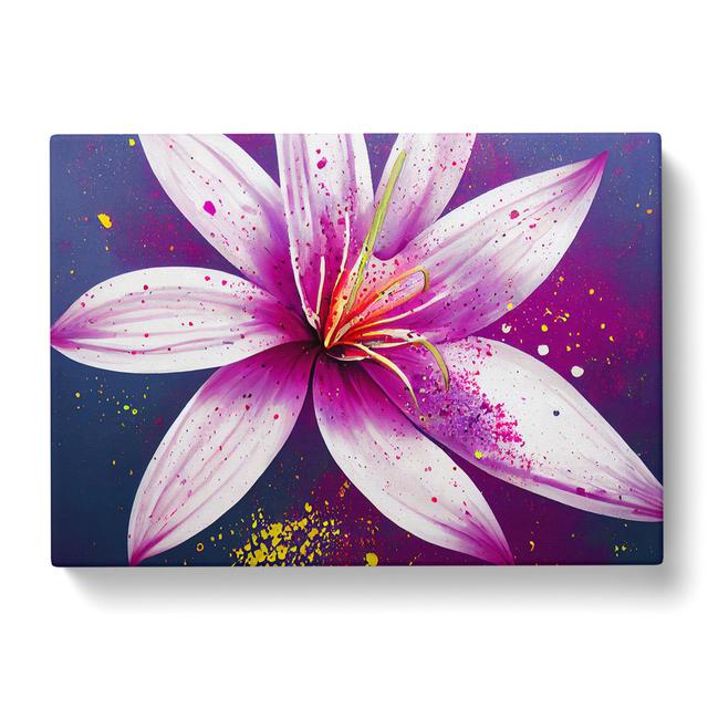 Lily Flower Splash Vol.3 Abstract - Wrapped Canvas Graphic Art ClassicLiving Size: 40cm H x 60cm W x 3cm D on Productcaster.