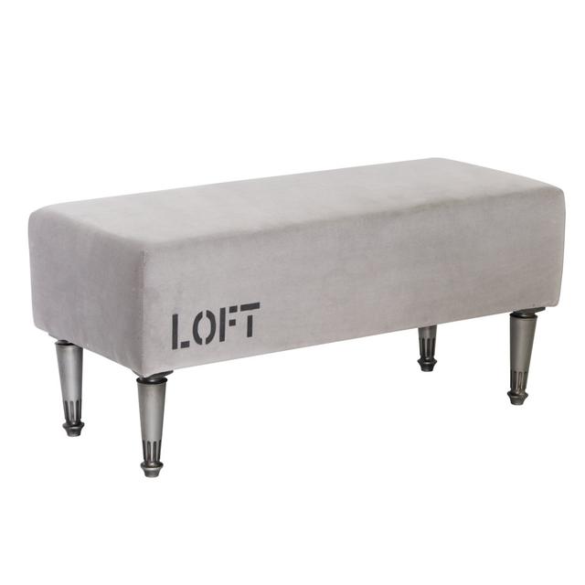 Gepolsterte Sitzbank Loft Happy Barok Farbe: Grau on Productcaster.