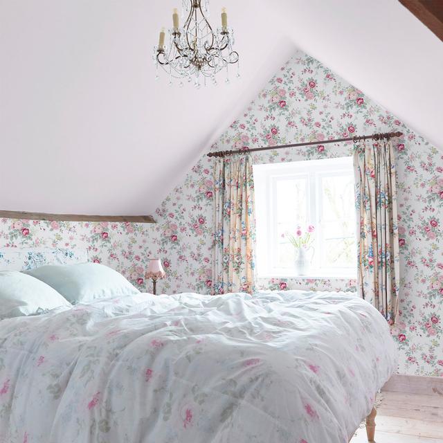 Mueller 3m x 2.8m Matte Wallpaper Roll Lark Manor Colour: White on Productcaster.