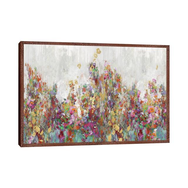 Blooming by Nikki Robbins - Painting on Canvas Ebern Designs Size: 66.04cm H x 101.6cm W x 3.81cm D, Format: Classic Brown Wood Framed on Productcaster.