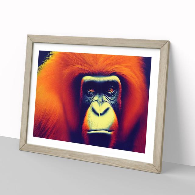 The Bewitching Orangutan - Picture Frame Graphic Art World Menagerie Frame Colour: Oak, Size: 34cm H x 46cm W x 2cm D on Productcaster.