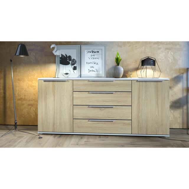 Adans 166.5cm Sideboard Latitude Run Colour: Rough-cut Oak on Productcaster.