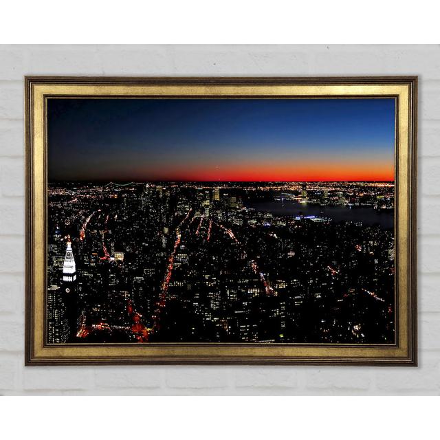 Empire State Building Glow - Single Picture Frame Art Prints on Wood 17 Stories Size: 21cm H x 29.7cm W x 1.5cm D on Productcaster.