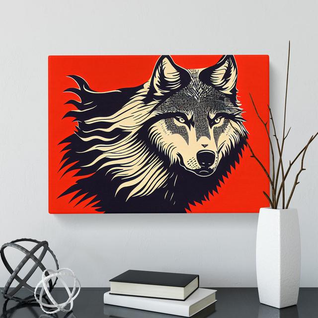 Wolf Art Abstract - Wrapped Canvas Graphic Art Alpen Home on Productcaster.