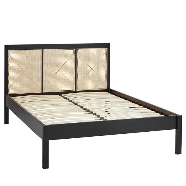 Amirrah Bed Frame 17 Stories Colour: Black, Size: Kingsize (5') on Productcaster.