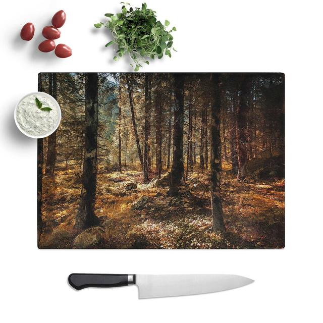 Tempered Glass Within the Woods Chopping Board East Urban Home Size: 39 cm W x 28.5 cm L on Productcaster.