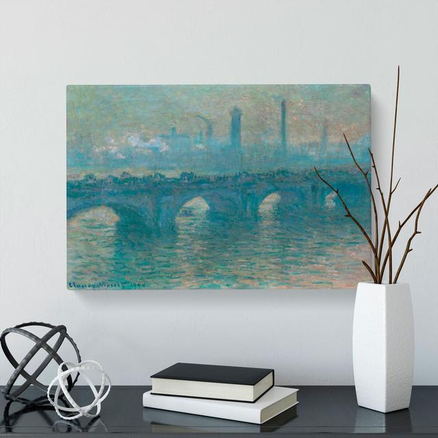 Waterloo Bridge In London Vol.4 by Claude Monet - Wrapped Canvas Painting East Urban Home Size: 35cm H x 50cm W x 3cm D on Productcaster.