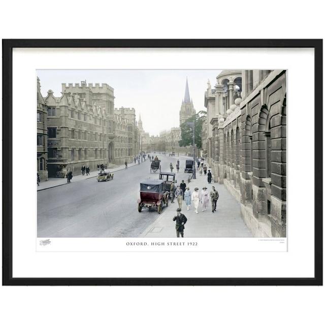 'Oxford, High Street 1922' by Francis Frith - Picture Frame Photograph Print on Paper The Francis Frith Collection Size: 60cm H x 80cm W x 2.3cm D on Productcaster.