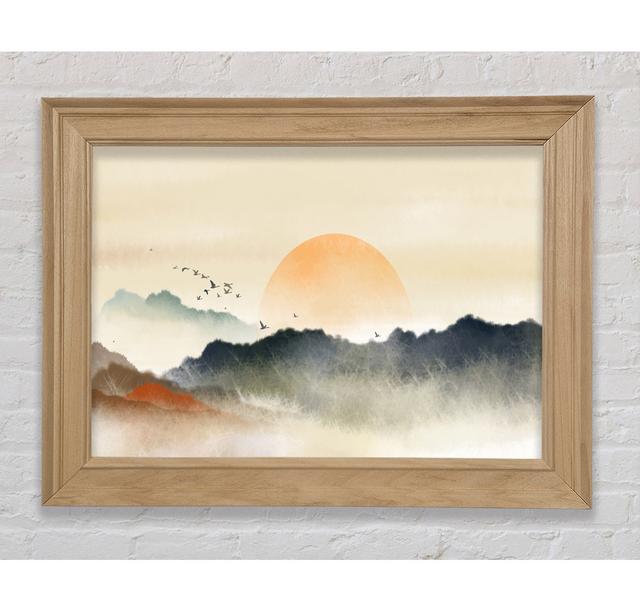 Sun Peeking Over The Sunset - Print Bright Star Size: 42cm H x 59.7cm W x 8cm D on Productcaster.