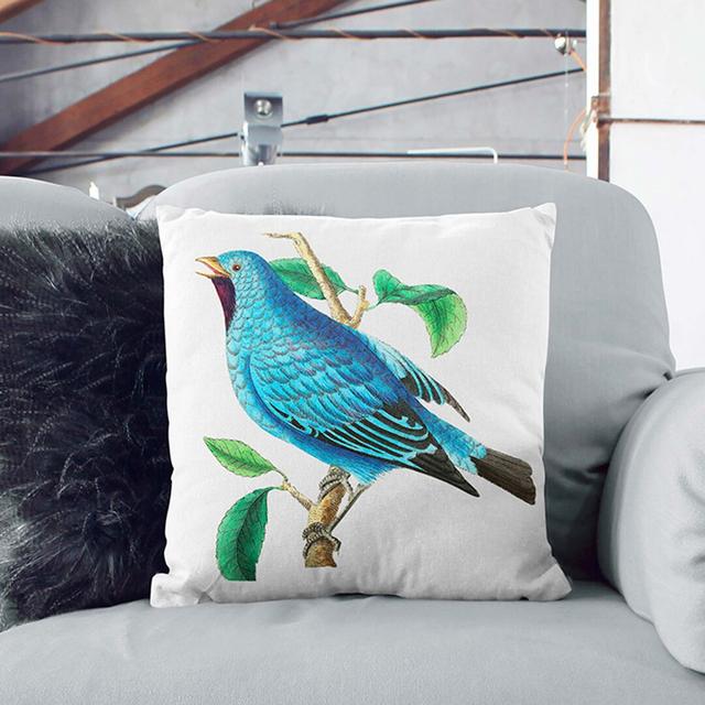 Blue Chatterer Bird by George Shaw Cushion with Filling East Urban Home Size: 55cm H x 55cm W x 20cm D, Backing Colour: White on Productcaster.