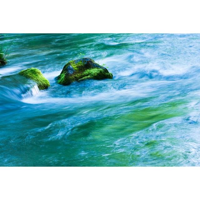 Mountain Stream Flow by Ooyoo - Wrapped Canvas Art Prints Wall Art Production Network Size: 61cm H x 91cm W x 3.8cm D on Productcaster.