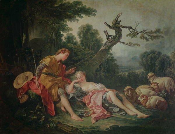 The Sleeping Shepherdess by Francois Boucher Framed Art Print East Urban Home Size: 50cm H x 70cm W x 0.2cm D, Format: Unframed on Productcaster.