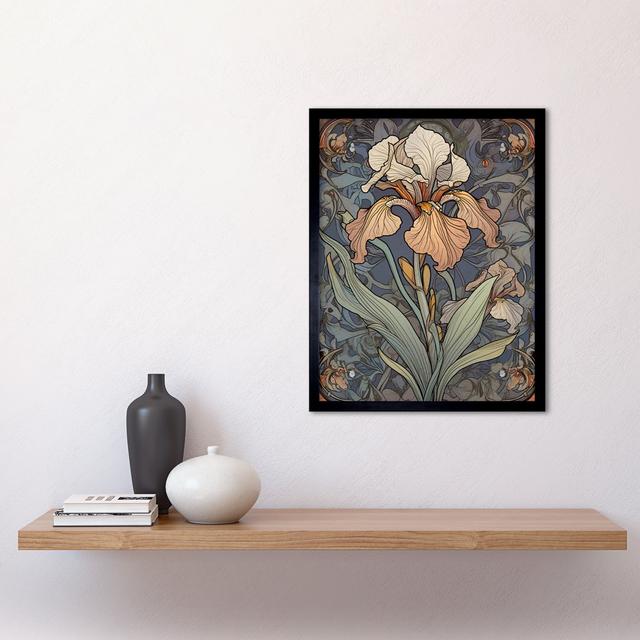 Taufner Art Nouveau Style Iris Bloom Flower - Single Picture Frame Print Marlow Home Co. on Productcaster.