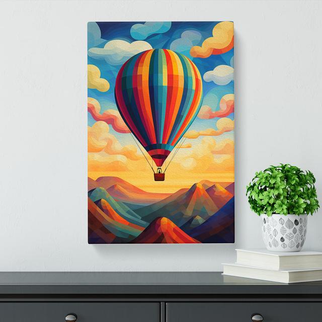 Hot Air Balloon - Print on Canvas 17 Stories Size: 76cm H x 50cm W x 3cm D on Productcaster.