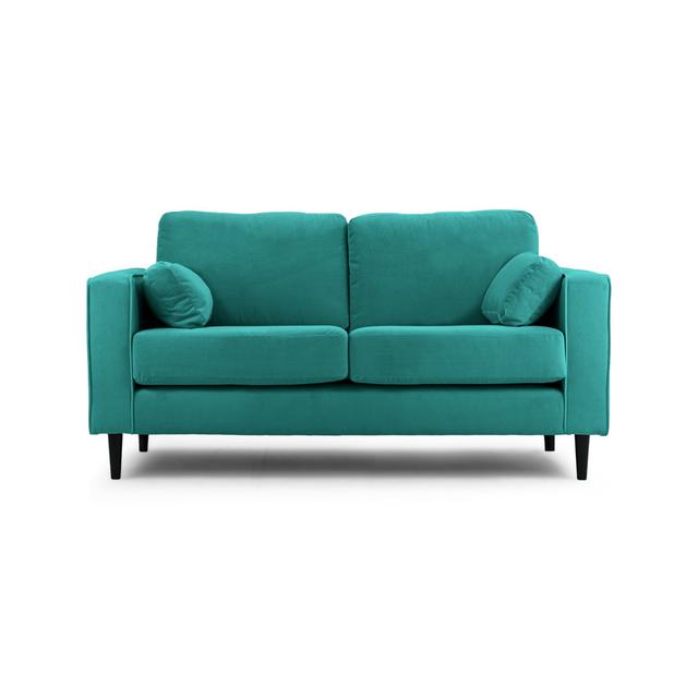 Zweiersofa Millerville Canora Grey Polsterfarbe: Blaugrün on Productcaster.