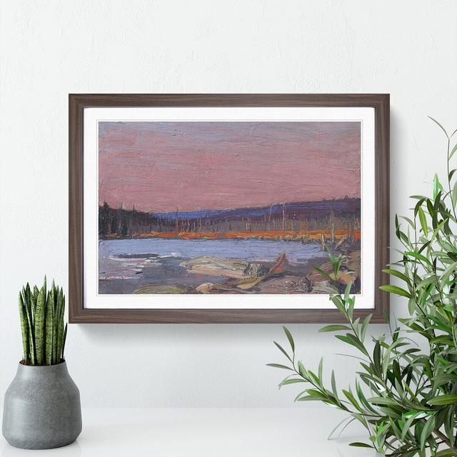 A Northern Lake by Tom Thomson - Picture Frame Graphic Art on MDF East Urban Home Frame Option: Walnut Framed, Size: 48cm H x 65cm W x 2cm D on Productcaster.