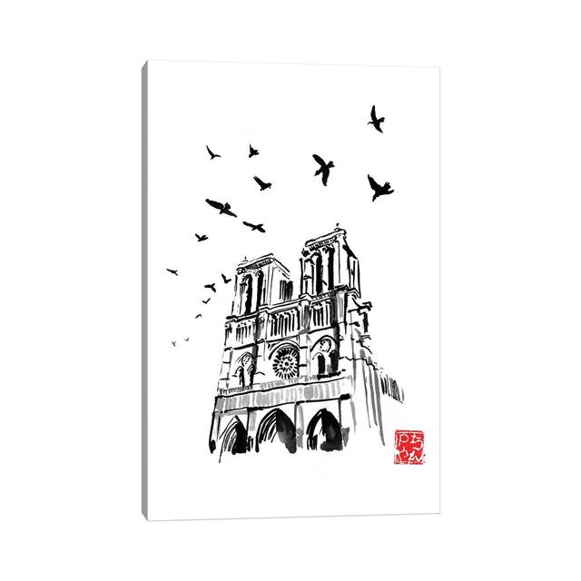 Notre Dame by Péchane - Painting on Canvas Bloomsbury Market Size: 152.4cm H x 101.6cm W x 3.81cm D, Format: Wrapped Canvas on Productcaster.